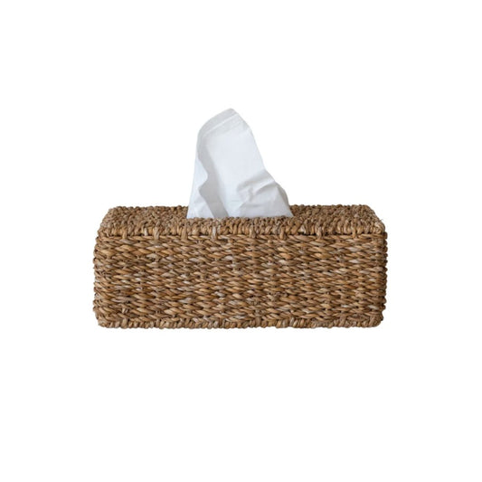 Hand Woven Seagrass Tissue Box Cover Bath and Vanity 