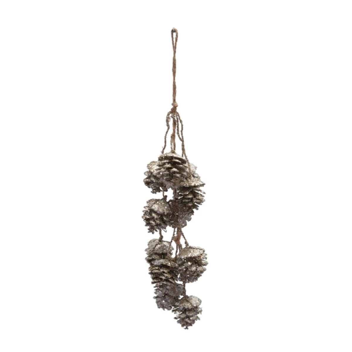 Hanging Pinecone Bunch- 16" Objects & Accents 