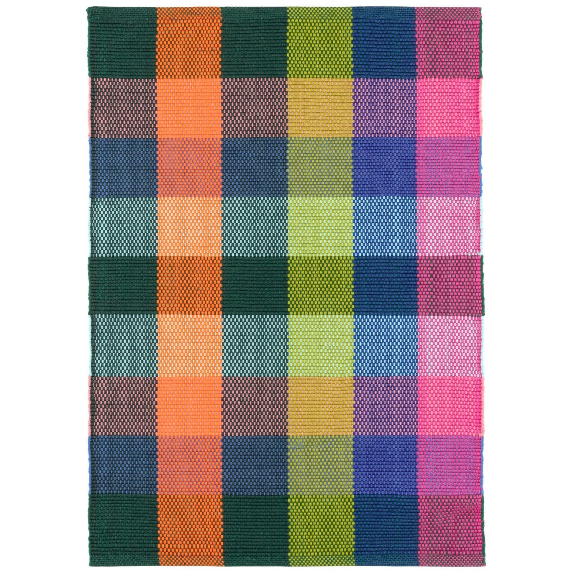 Happy Plaid Multi Handwoven Indoor/Outdoor Rug Rugs 