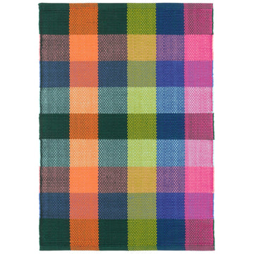 Happy Plaid Multi Handwoven Indoor/Outdoor Rug Rugs 