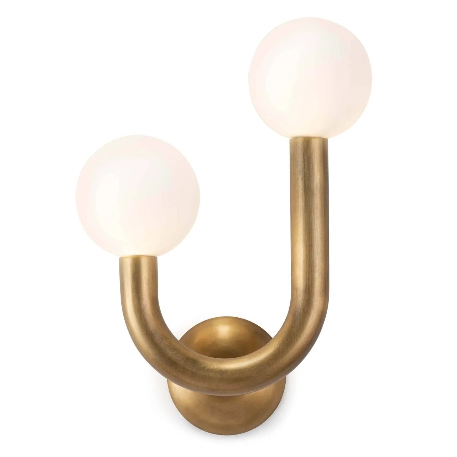 Happy Sconce Left Side Wall Sconces Natural Brass 