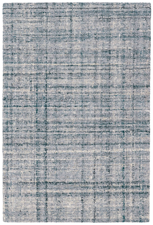 Harris Blue/Ivory Hand Micro Hooked Wool Rug