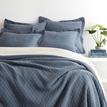 Hawley Indigo Matelasse Coverlet Matelasse Coverlet 