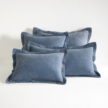 Hawley Indigo Matelasse Sham Matelasse Sham 