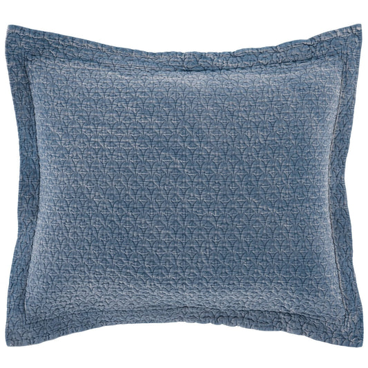 Hawley Indigo Matelasse Sham Matelasse Sham 
