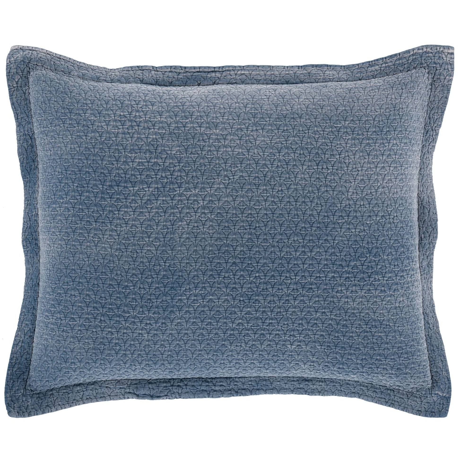 Hawley Indigo Matelasse Sham Matelasse Sham 