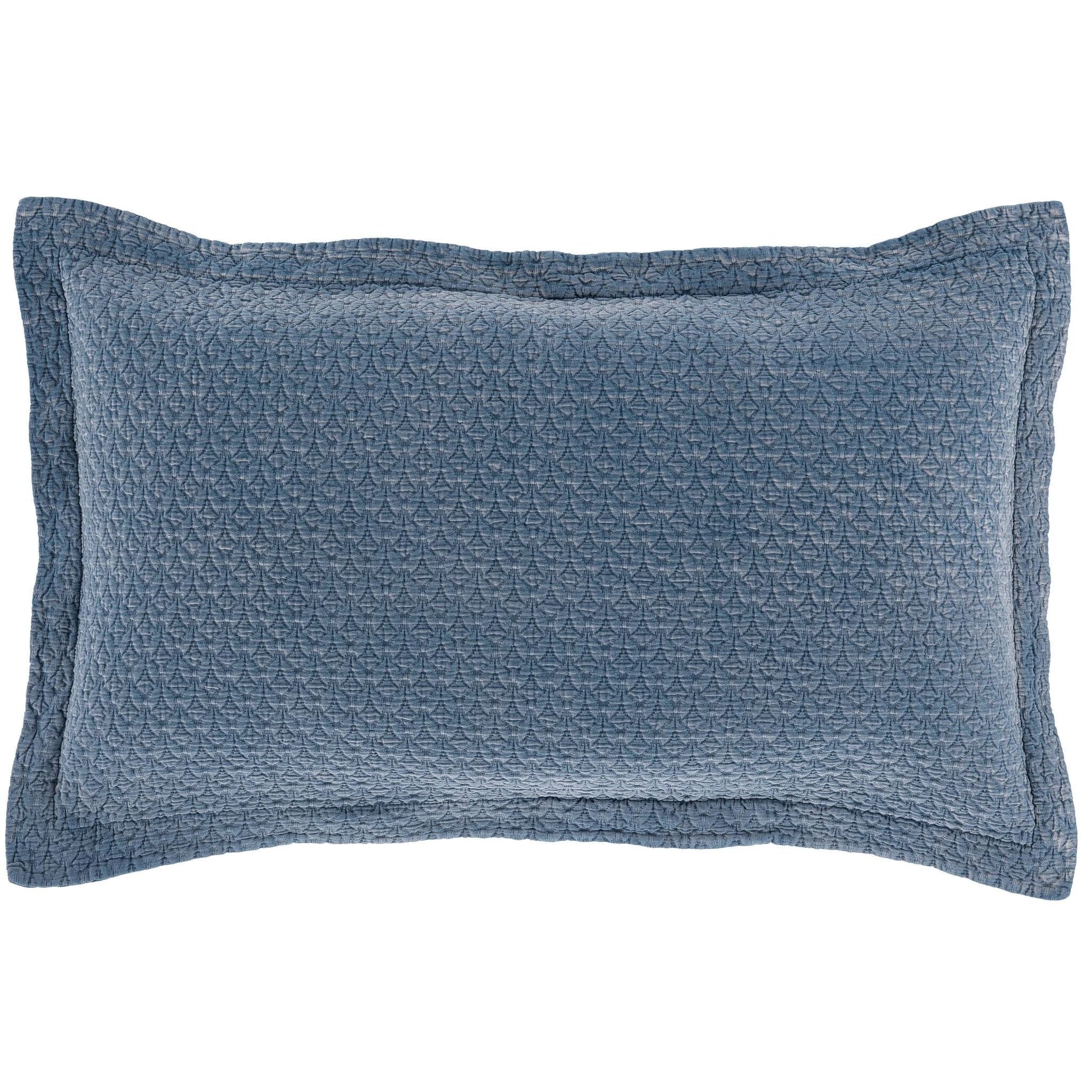 Hawley Indigo Matelasse Sham Matelasse Sham 