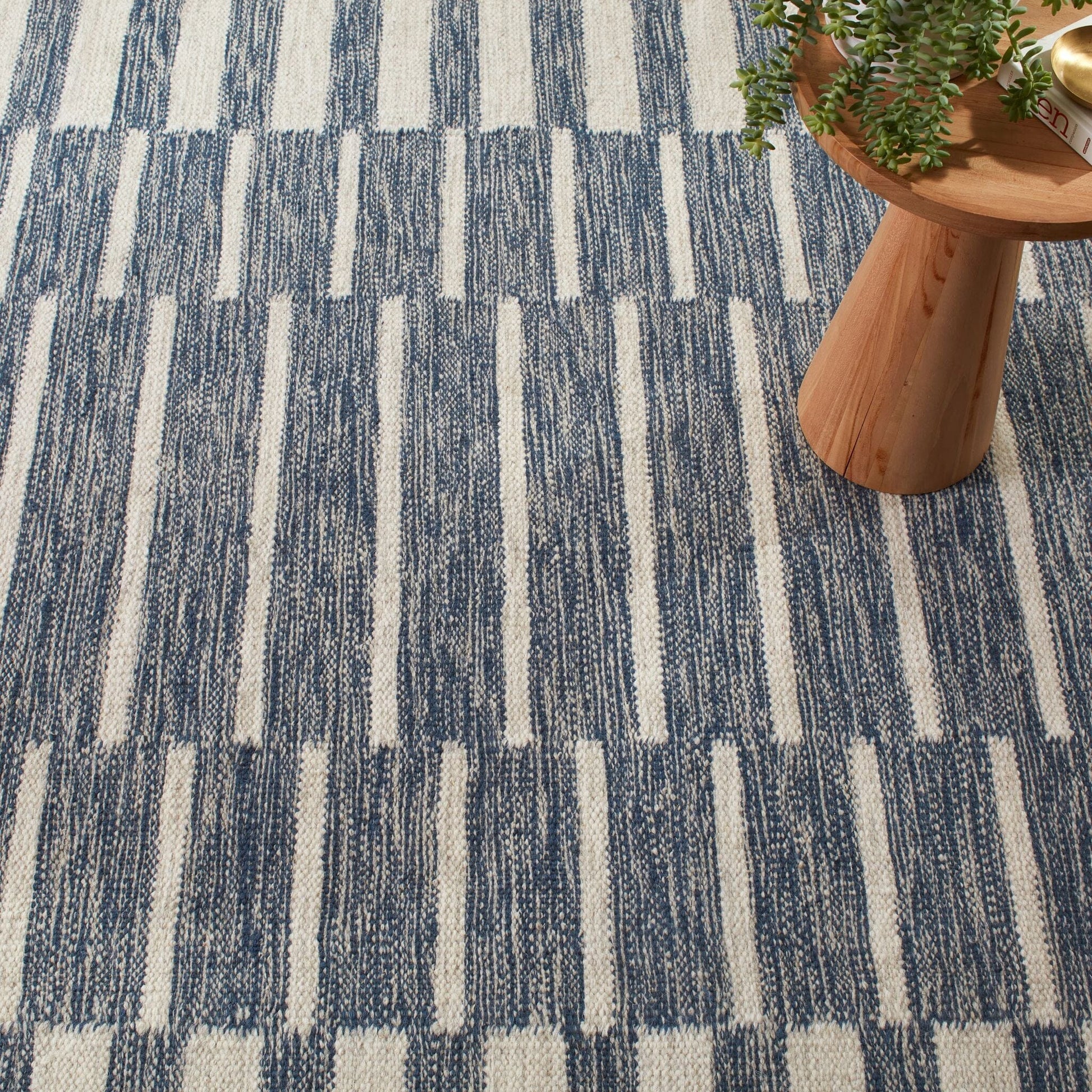 Heights Denim Handwoven Wool Rug Rugs 