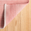 Herringbone Coral Handwoven Cotton Rug Rugs 