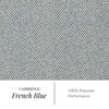 Herringbone French Blue Fabric By the Yard 