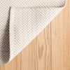 Herringbone Linen/White Handwoven Indoor/Outdoor Rug Rugs 