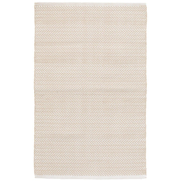 Herringbone Linen/White Handwoven Indoor/Outdoor Rug Rugs 