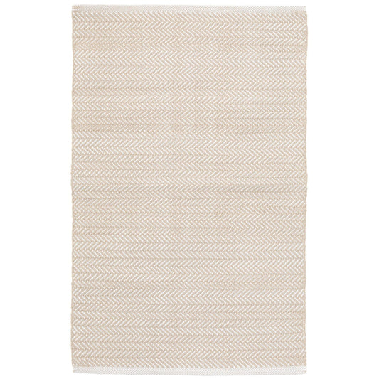 Herringbone Linen/White Handwoven Indoor/Outdoor Rug Rugs 