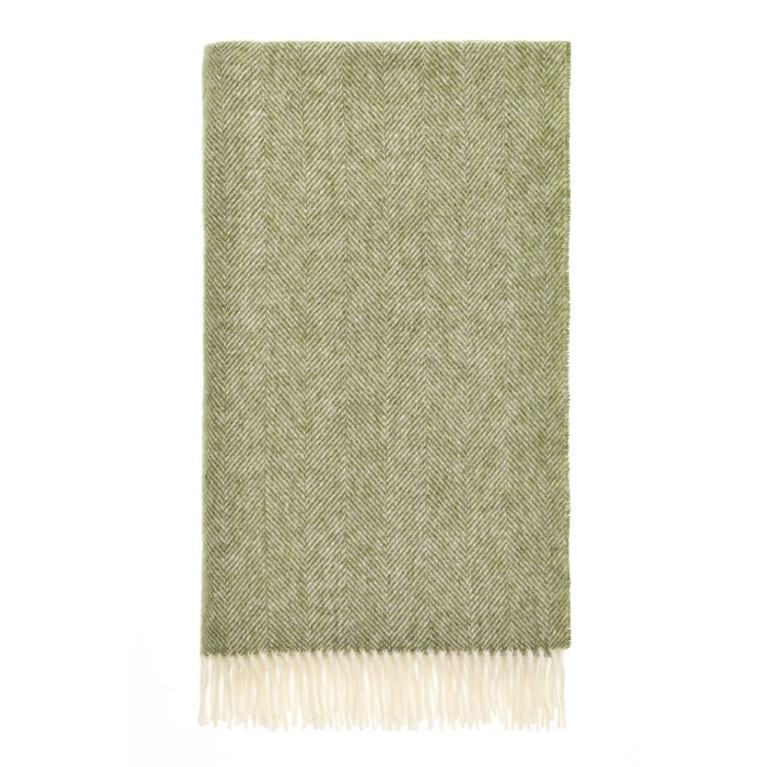 Herringbone Pure British Wool Throw Throws 