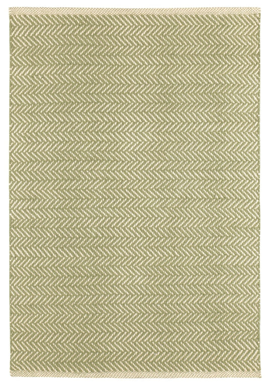 Herringbone Sage Handwoven Cotton Rug Rugs 