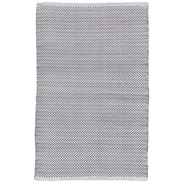 Herringbone Shale/White Handwoven Indoor/Outdoor Rug Rugs 