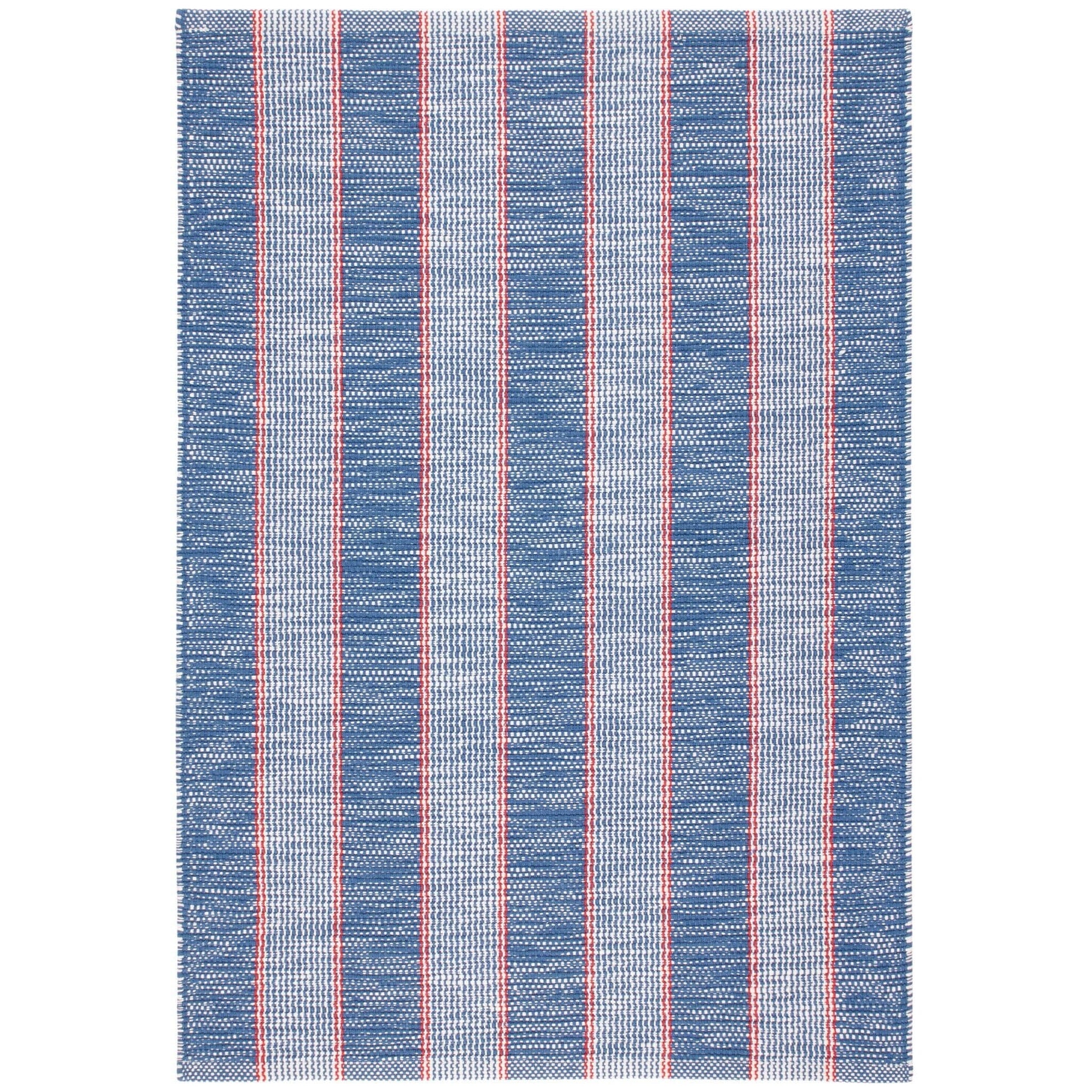 Hillsgrove Stripe Denim Handwoven Cotton Rug Rugs 