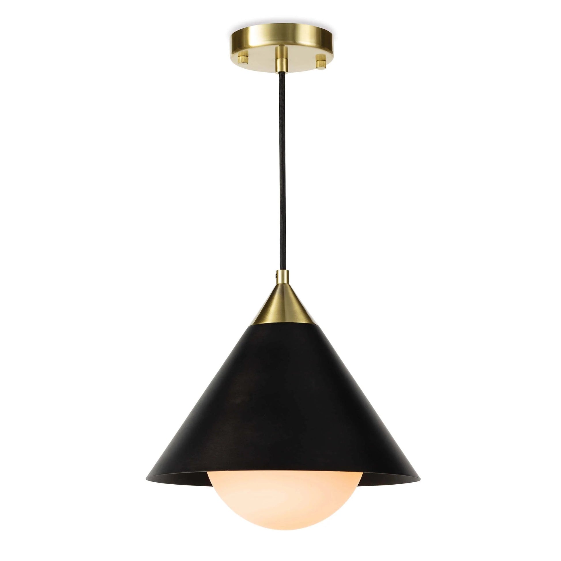 Hilton Pendant Pendants Blackened Brass and Natural Brass 
