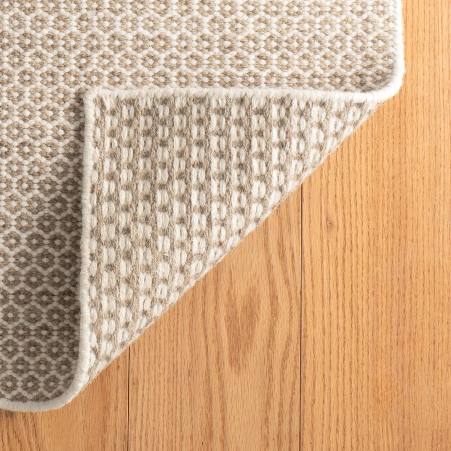 Honeycomb Natural Handwoven Wool Rug Rugs 