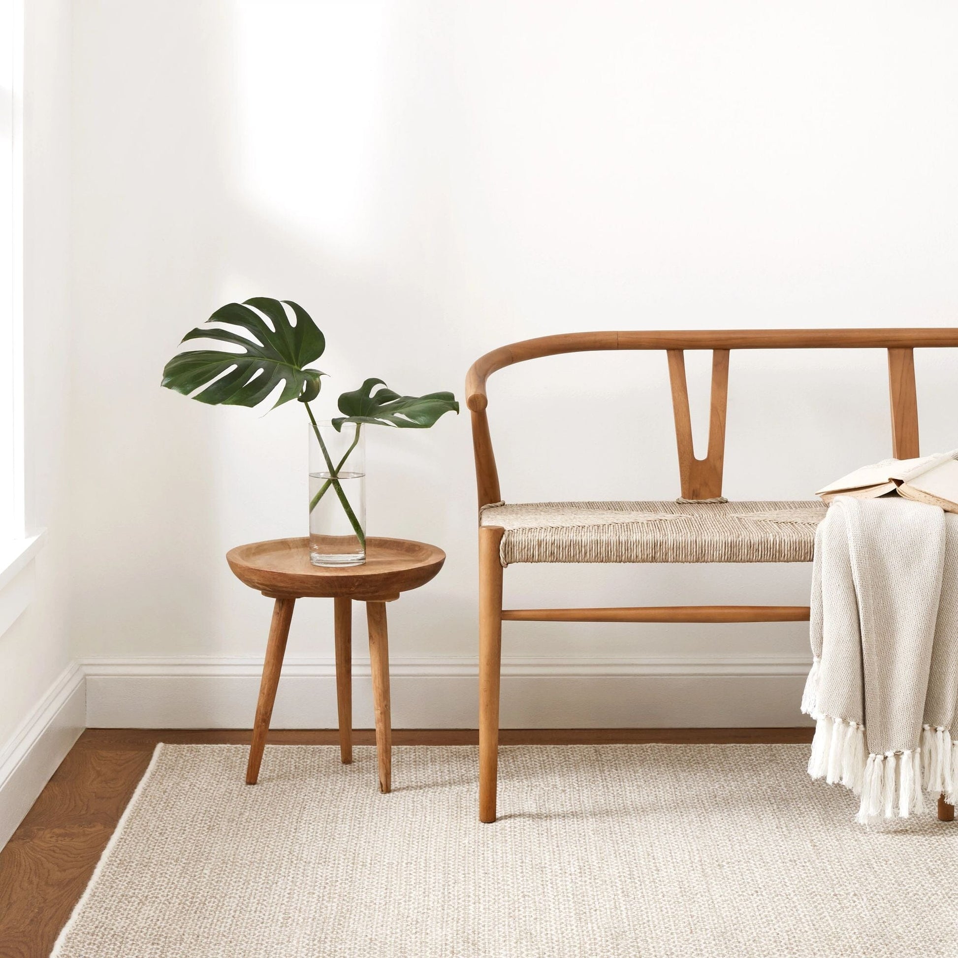 Honeycomb Natural Handwoven Wool Rug Rugs 