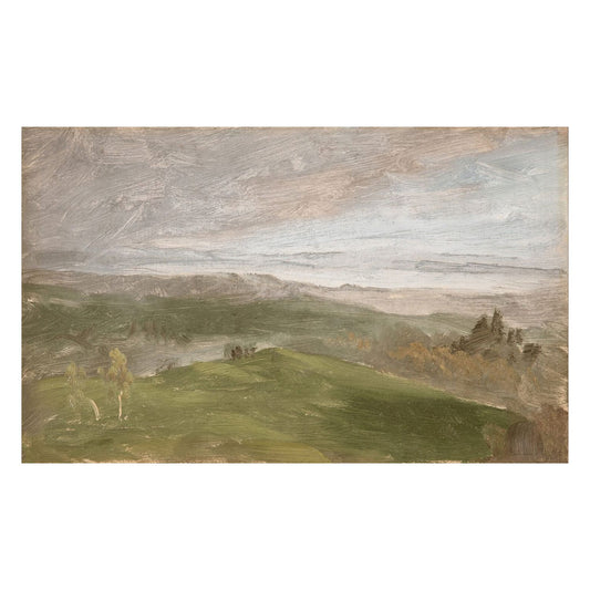Hudson River School- Summer View, Hudson Valley 1870- Canvas Framed Art 