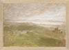 Hudson River School-Summer View, Hudson Valley C. 1870- Canvas on Board Framed Art 