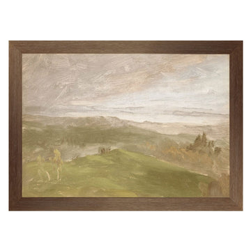 Hudson River School-Summer View, Hudson Valley C. 1870- Canvas on Board Framed Art 