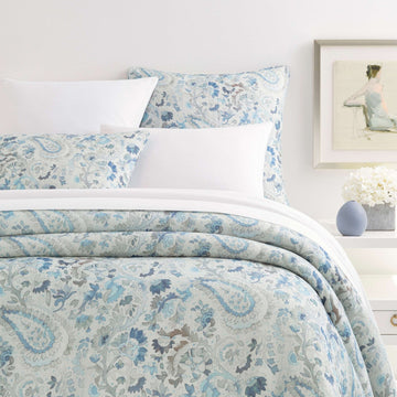 Ines Linen Blue Duvet Cover Duvet Cover 
