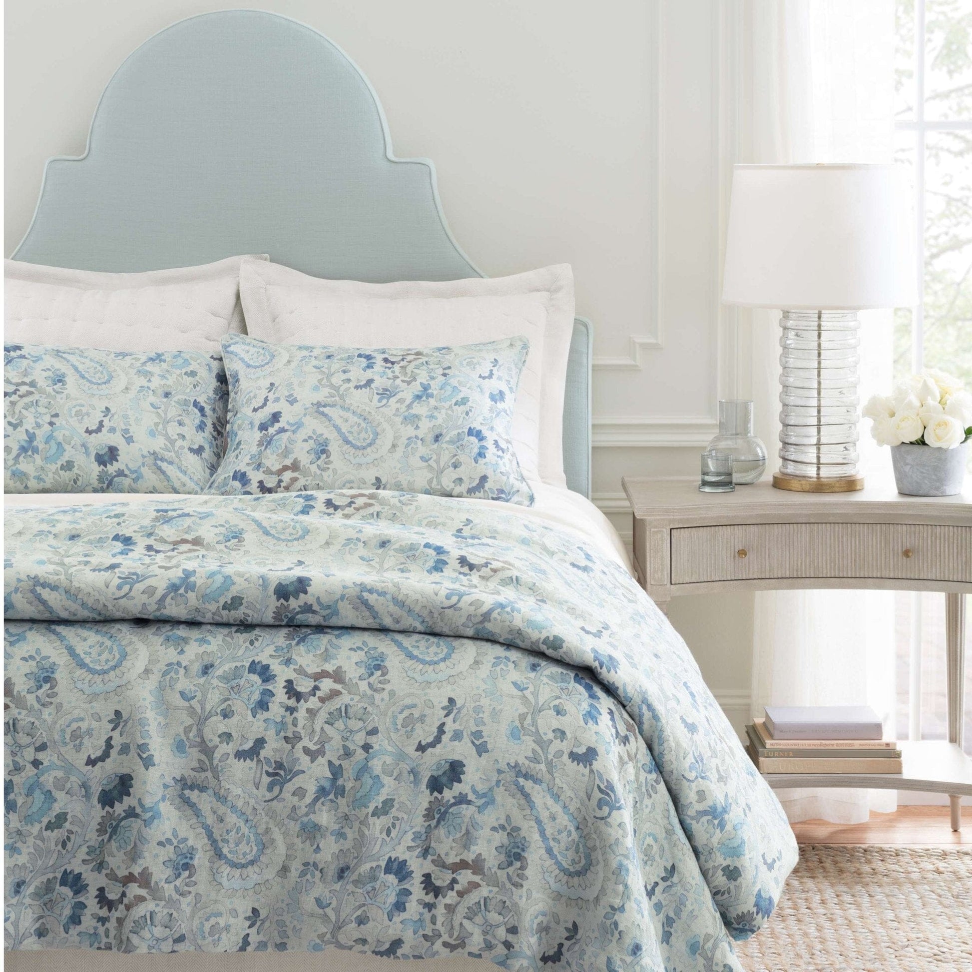 Ines Linen Blue Sham Duvet Sham 