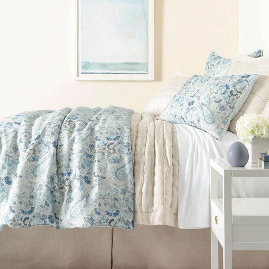 Ines Linen Blue Sham Duvet Sham 