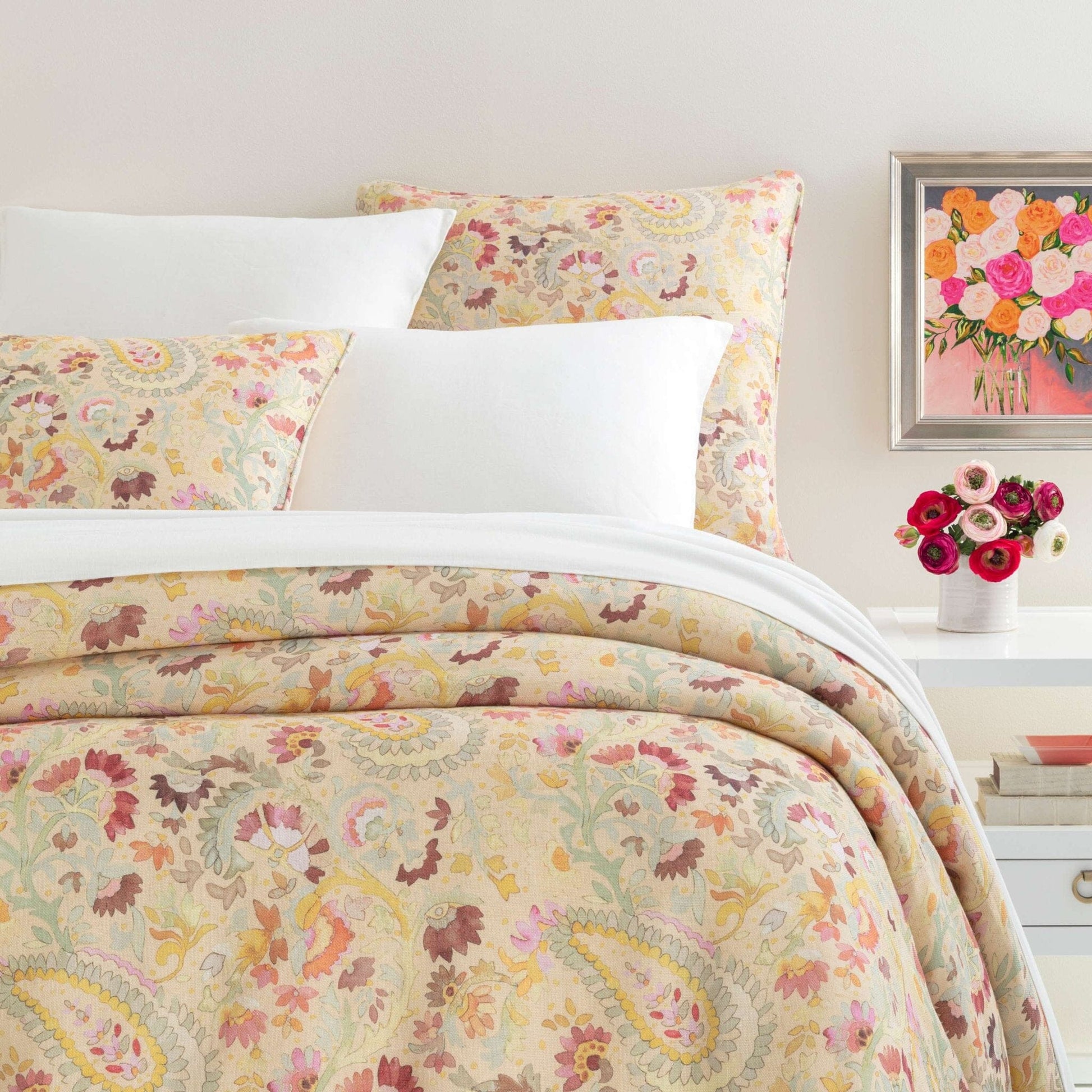 Ines Linen Multi Duvet Cover Duvet Cover 