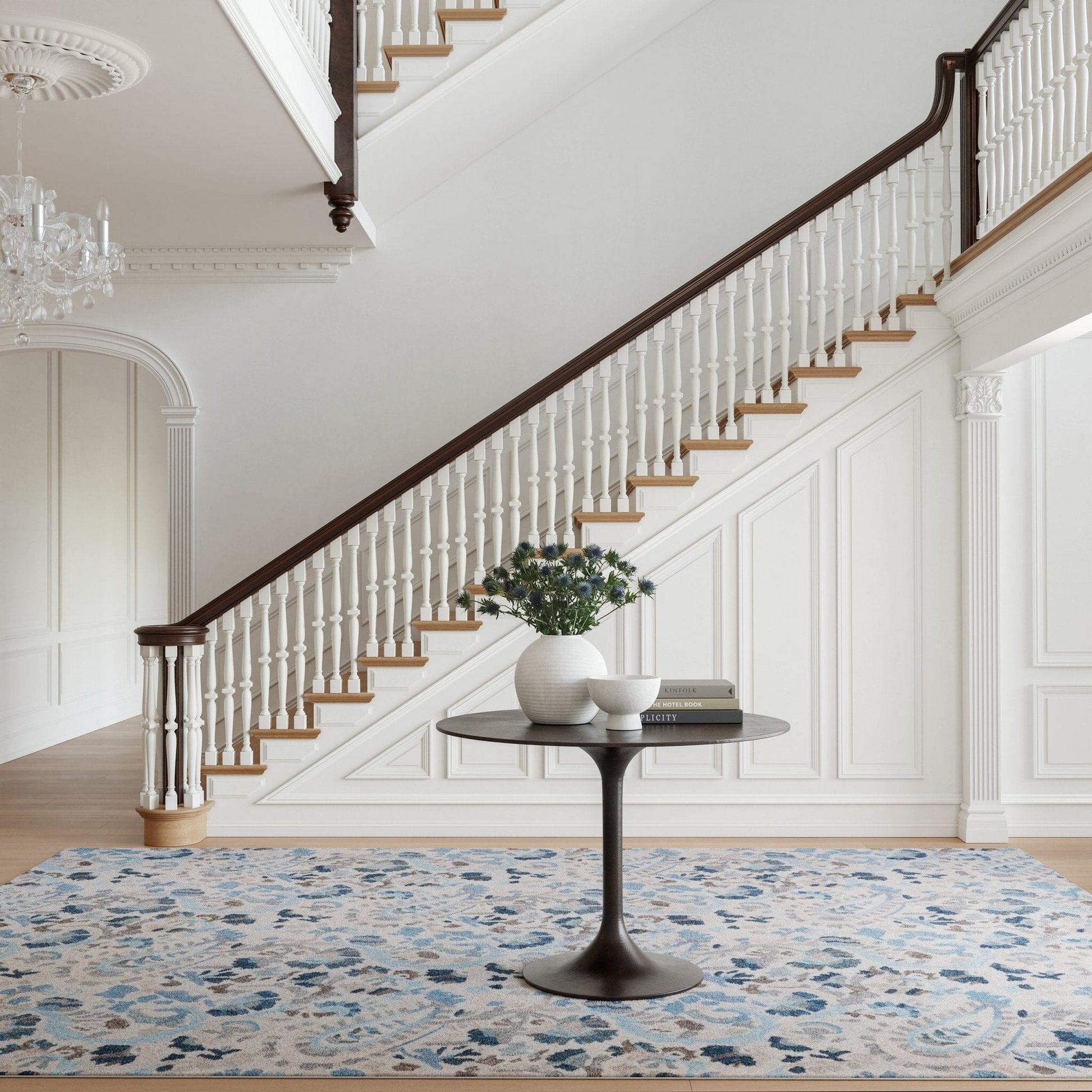 Ines Machine Washable Rug - Blue Rugs 