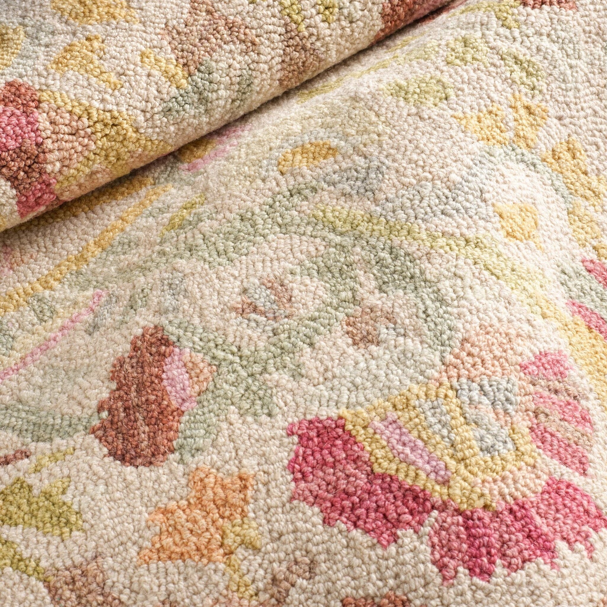 Ines Multi Hand Micro Hooked Wool Rug Rugs 