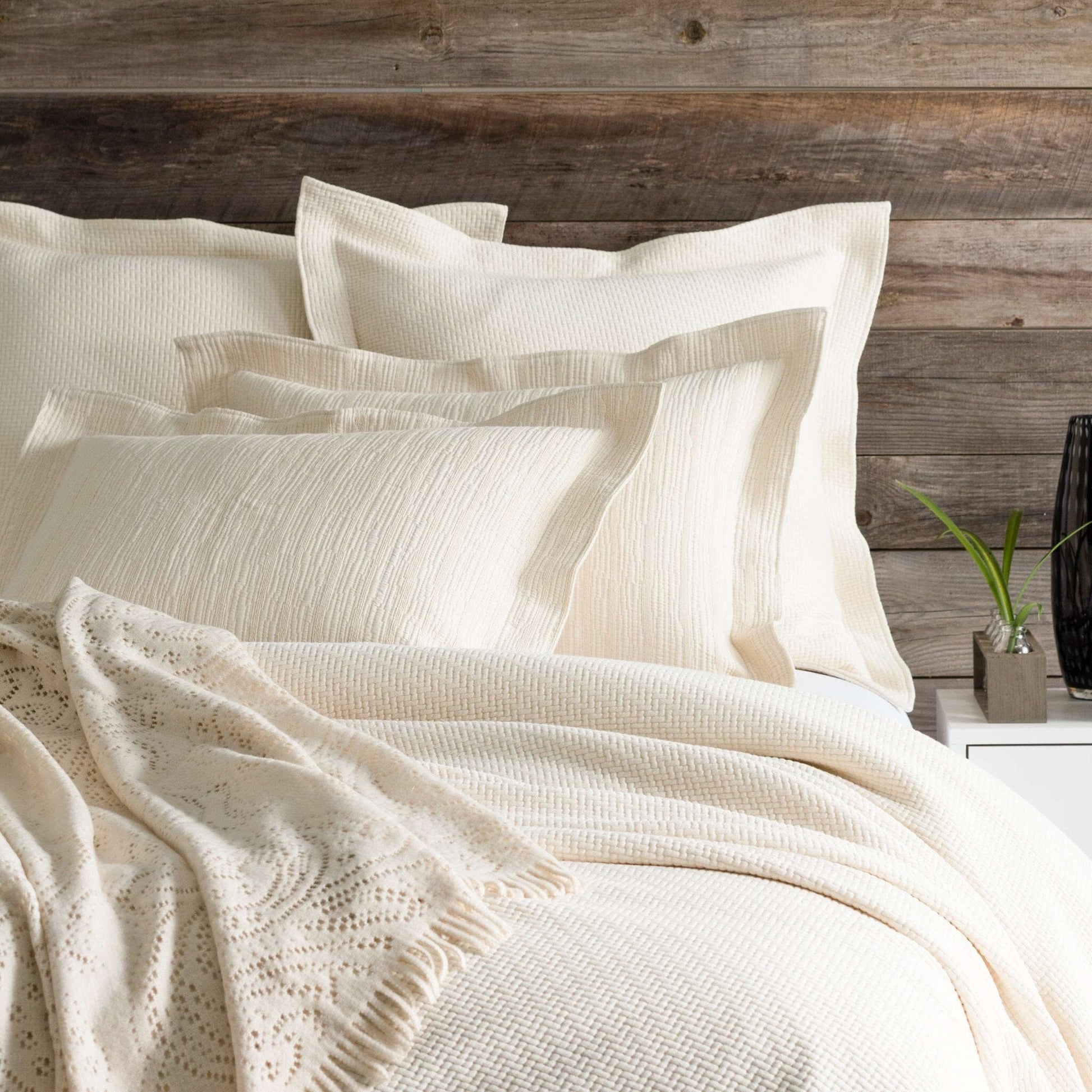 Interlaken Ivory Matelasse Coverlet Matelasse Coverlet 