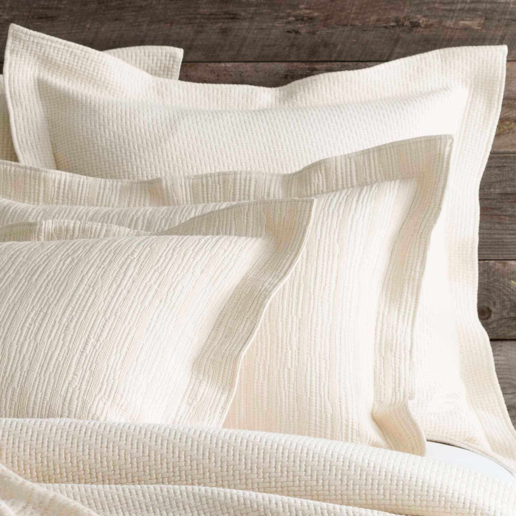 Interlaken Ivory Matelasse Sham Matelasse Sham 