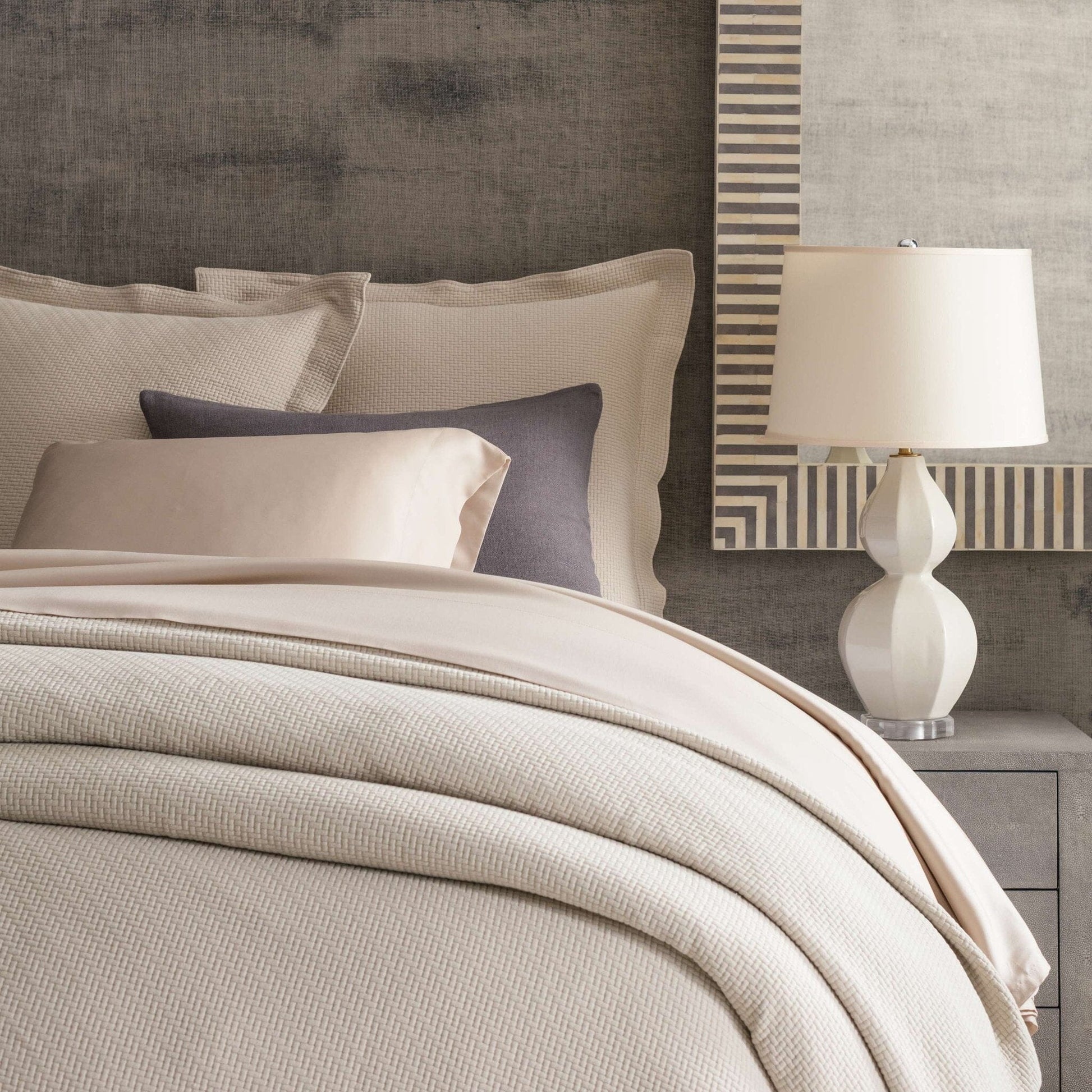 Interlaken Sand Matelasse Coverlet Matelasse Coverlet 