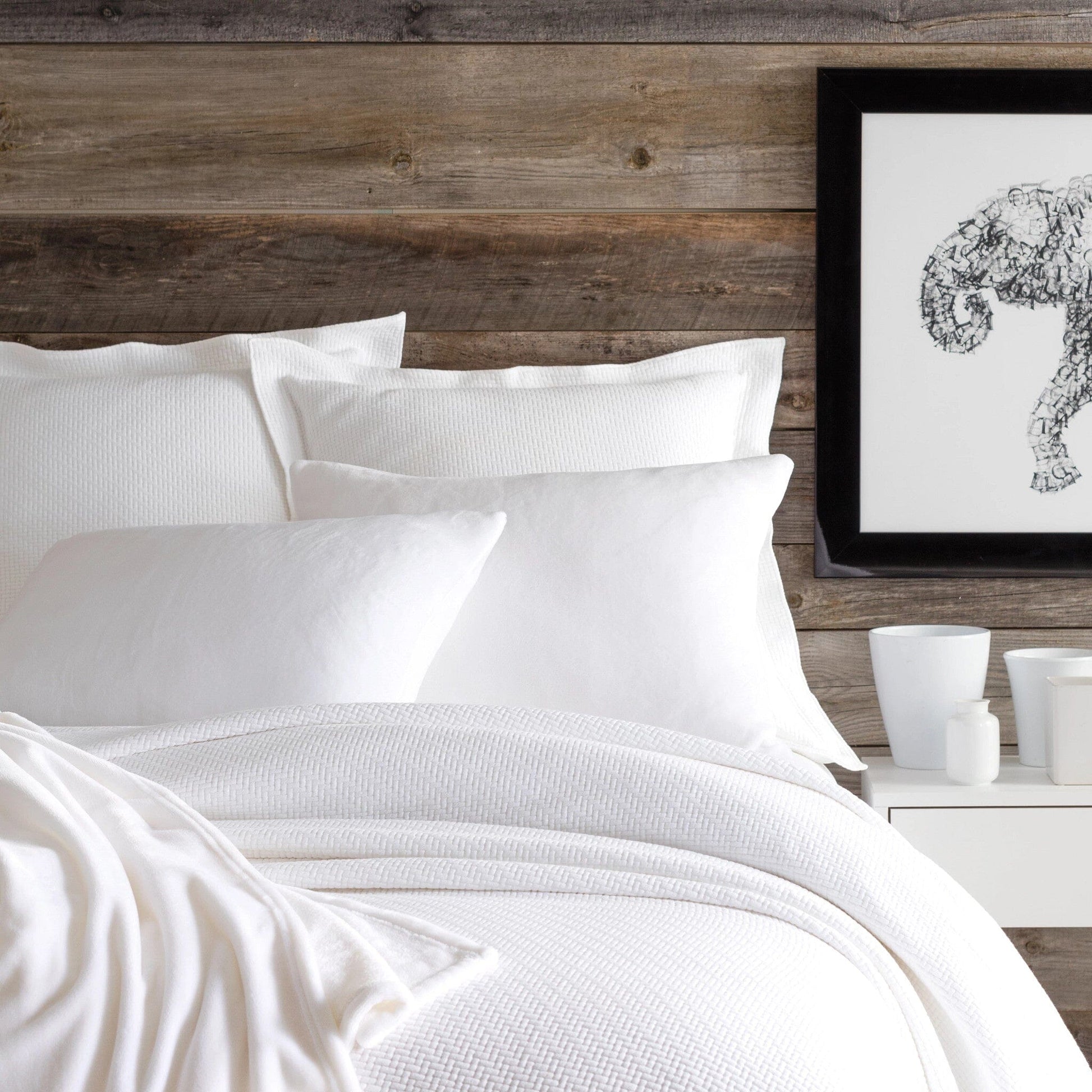 Interlaken White Matelasse Sham Matelasse Sham 