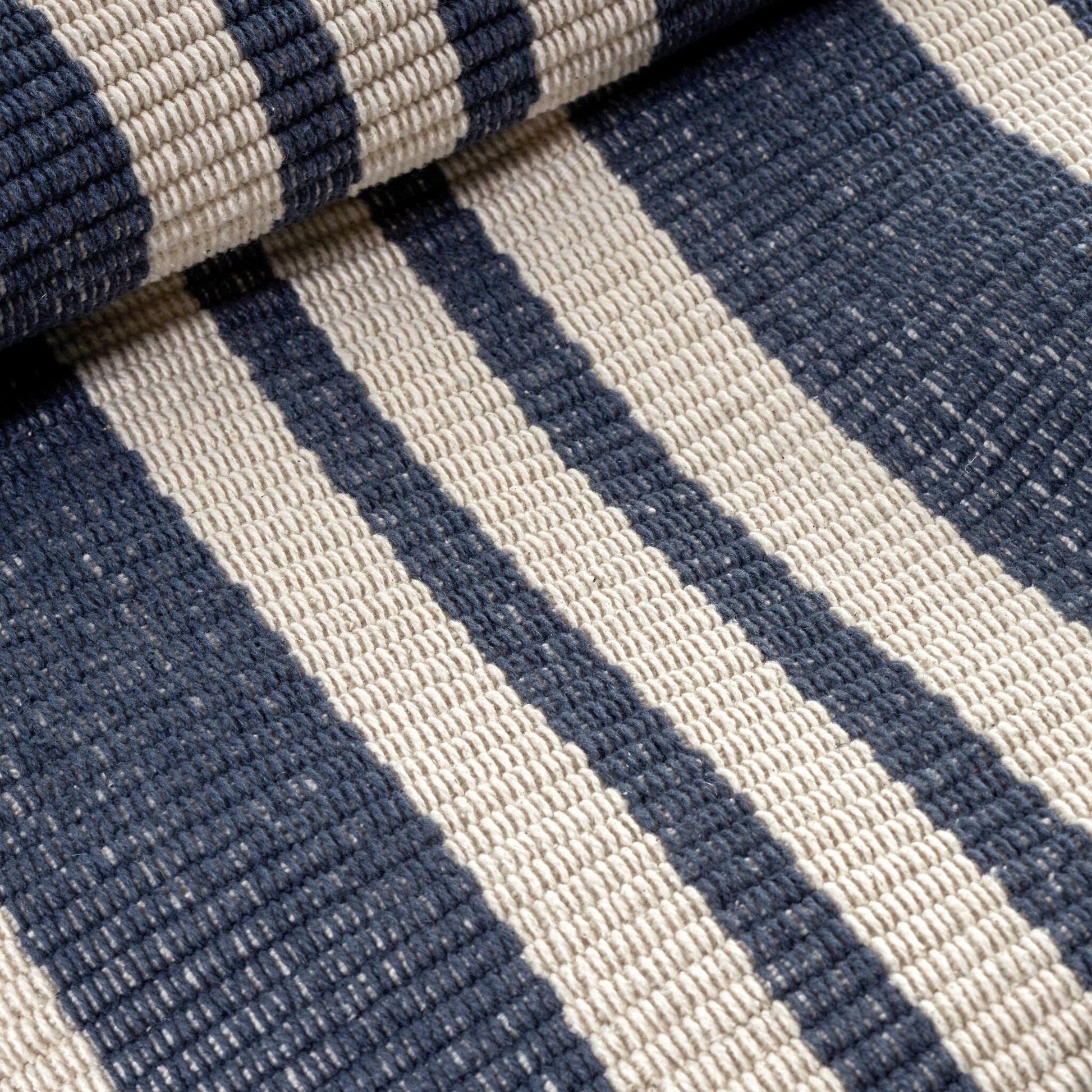 Irving Stripe Ivory Handwoven Cotton Rug Rugs 