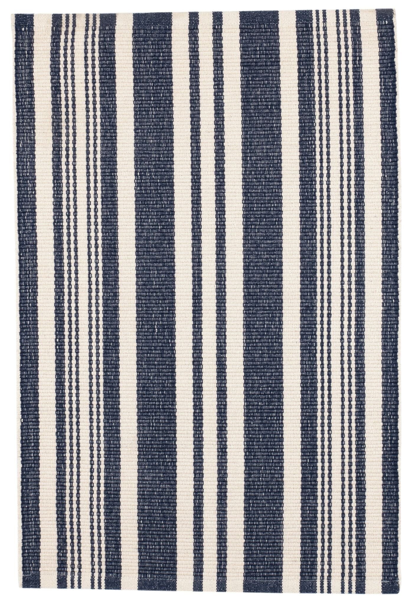 Irving Stripe Ivory Handwoven Cotton Rug Rugs 