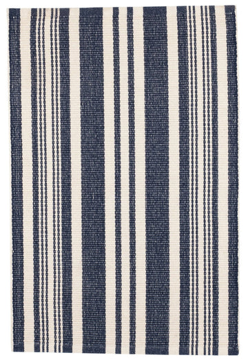 Irving Stripe Ivory Handwoven Cotton Rug Rugs 