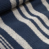 Irving Stripe Navy Handwoven Cotton Rug Rugs 