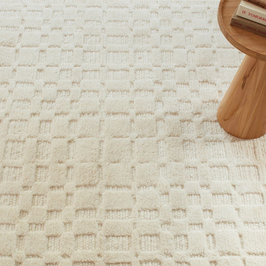 Isadora Ivory Handwoven Wool Rug Rugs 