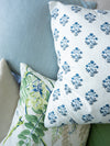 Izzy Blue Block Print Pillow 22" Pillows 