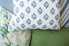 Izzy Blue Block Print Pillow 22" Pillows 