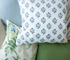 Izzy Blue Block Print Pillow 22" Pillows 