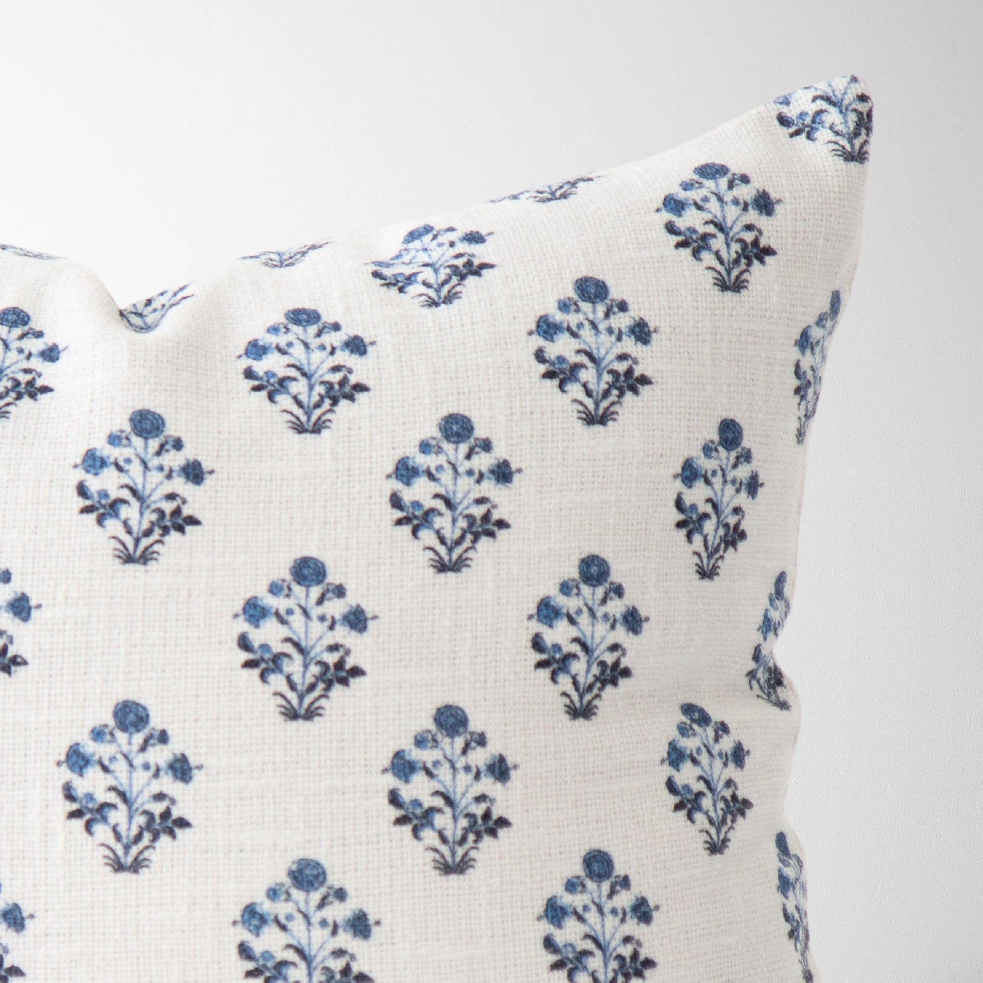 Izzy Blue Block Print Pillow 22" Pillows 