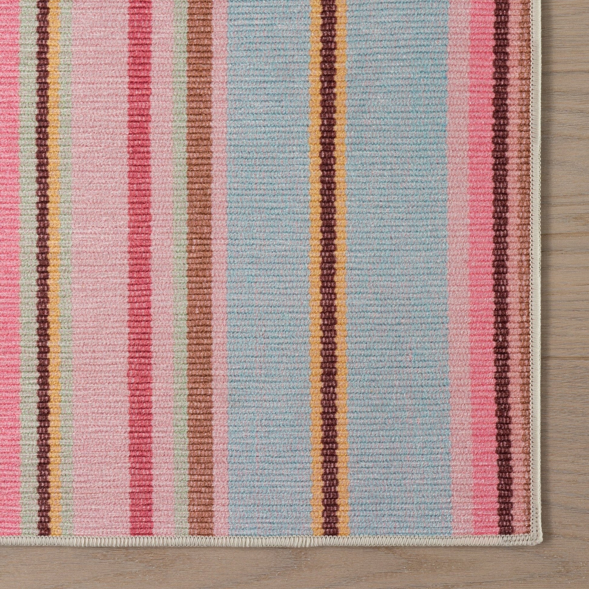Jamaica Stripe Machine Washable Rug - Sky Rugs 