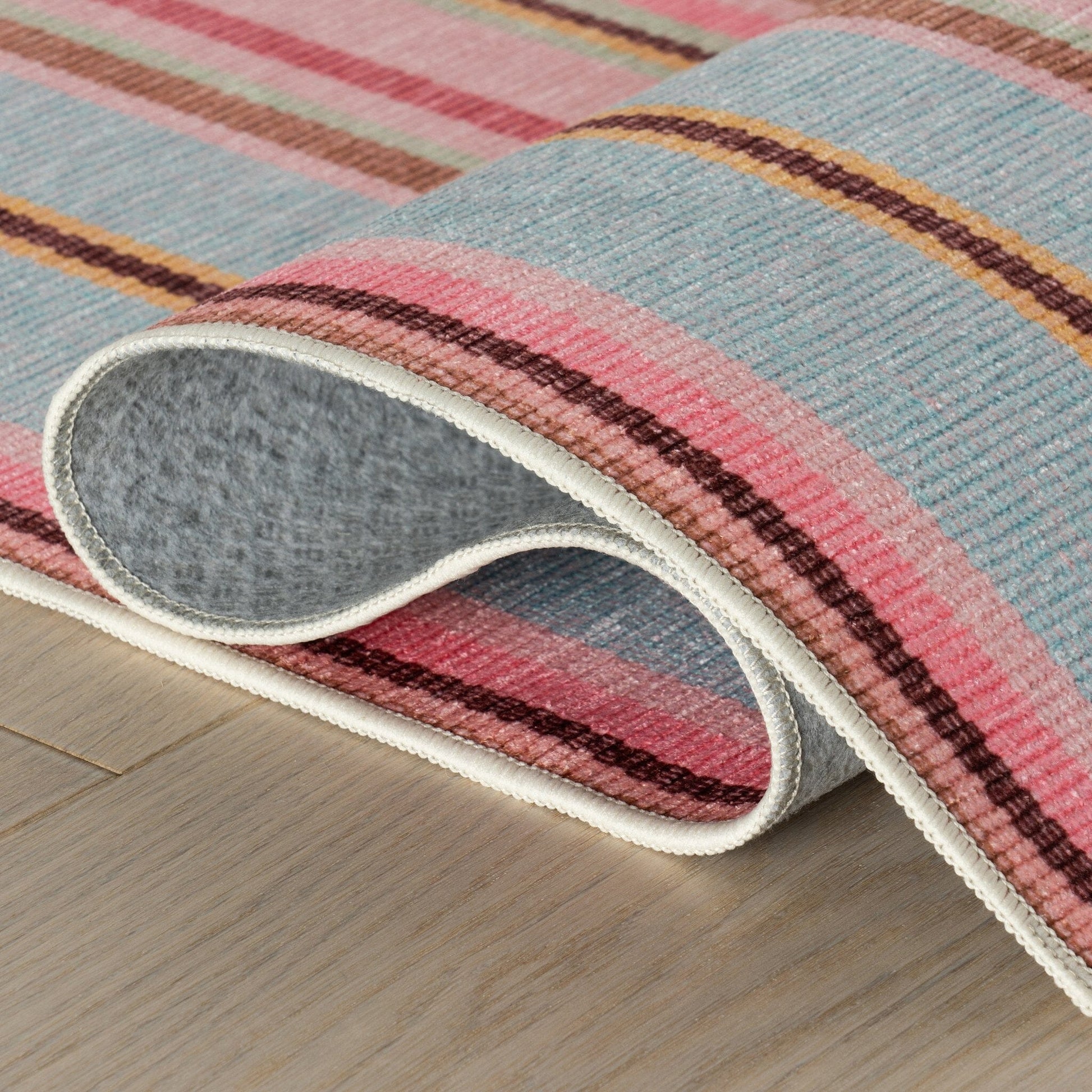 Jamaica Stripe Machine Washable Rug - Sky Rugs 