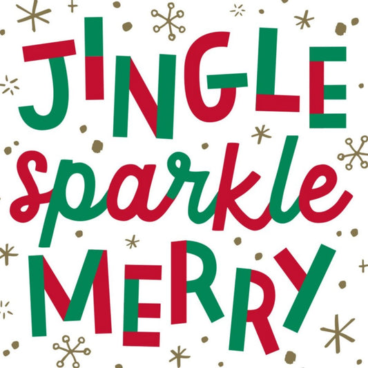 Jingle Sparkle Merry - Cocktail Napkin Kitchen 