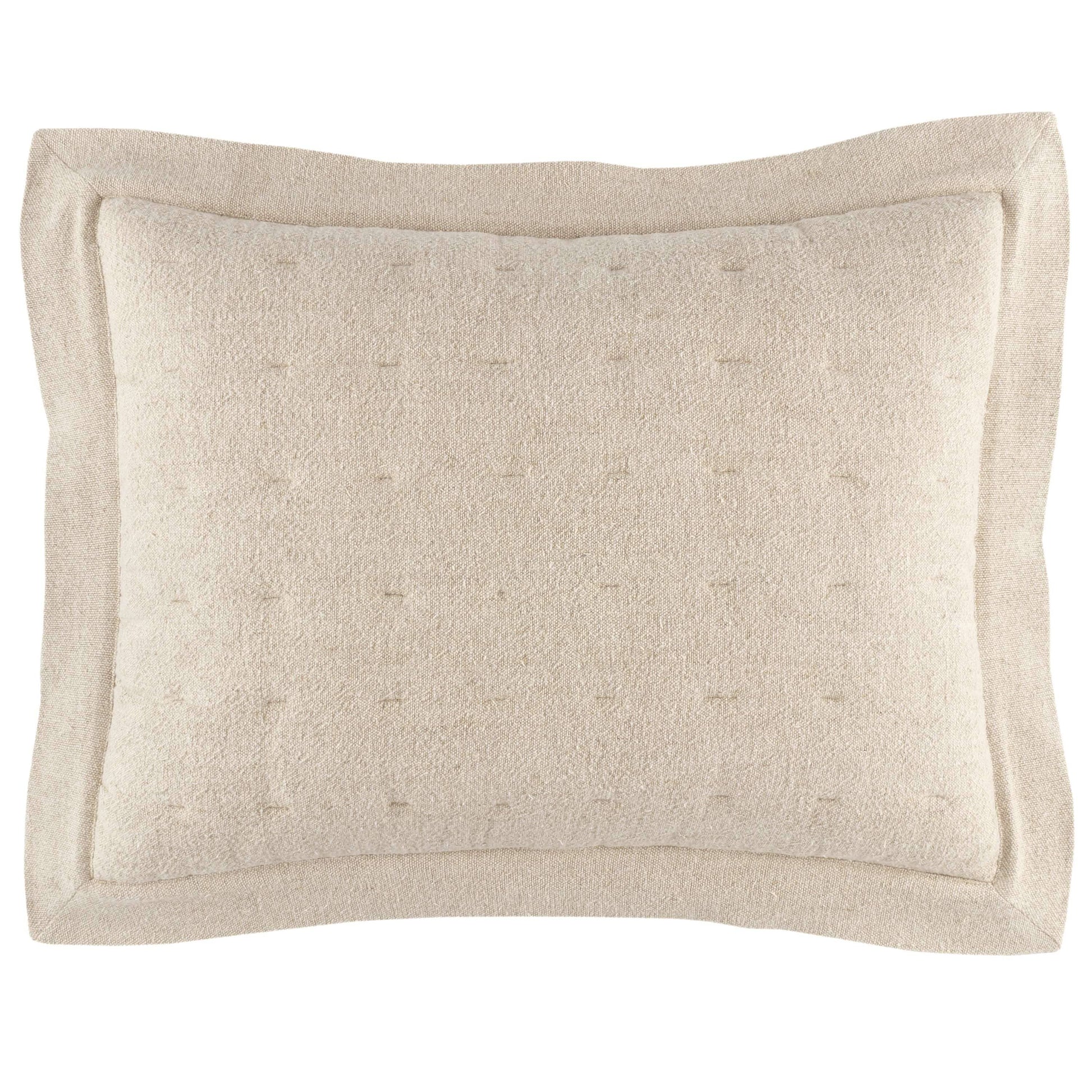 Jonah Linen Natural Quilted Sham Shams & Pillowcases 